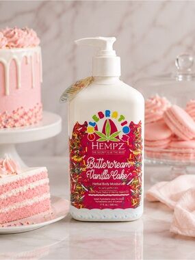 NEW Hempz Buttercream Vanilla Cake Lotion 17oz | Sweet Dessert Scent